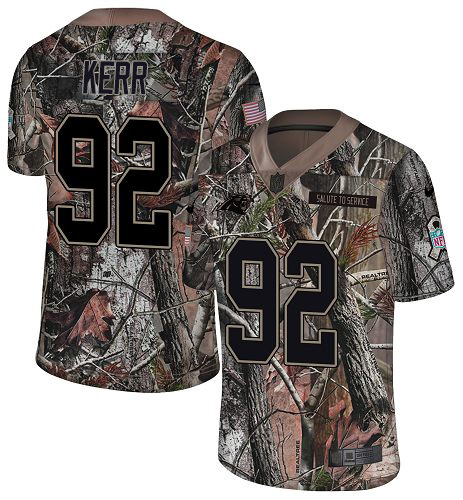 Nike Panthers #92 Zach Kerr Camo Men's Stitched NFL Limited Rush Realtree Jersey