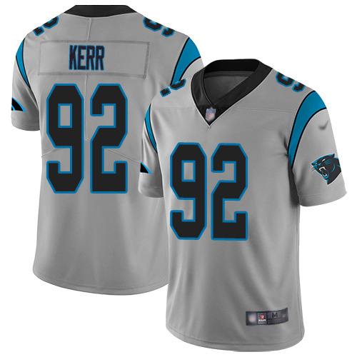 Nike Panthers #92 Zach Kerr Silver Men's Stitched NFL Limited Inverted Legend Jersey