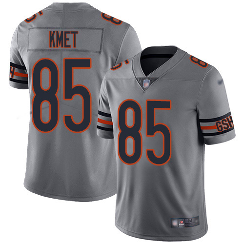 Nike Bears #85 Cole Kmet Silver Men's Stitched NFL Limited Inverted Legend Jersey