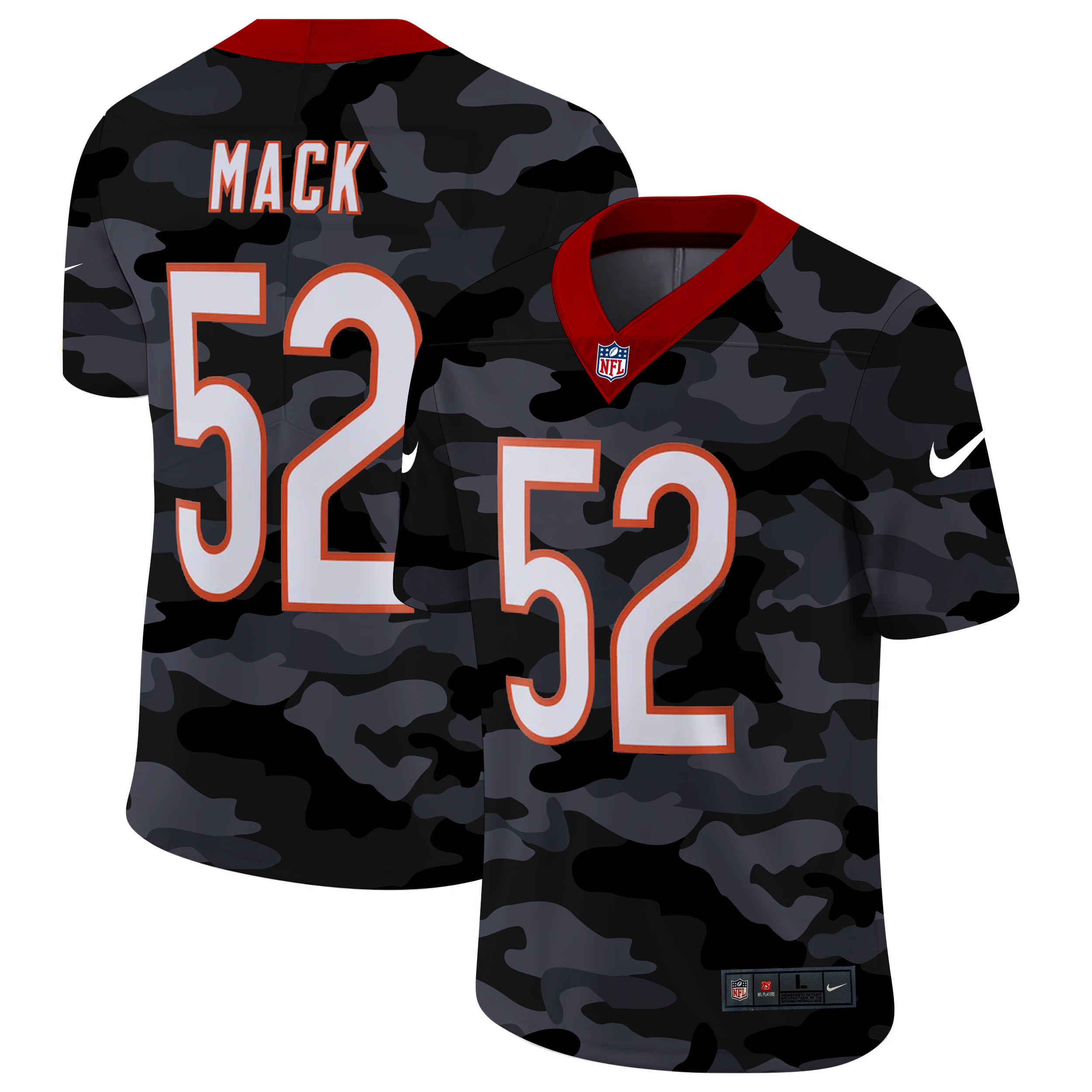 Chicago Bears #52 Khalil Mack Men's Nike 2020 Black CAMO Vapor Untouchable Limited Stitched NFL Jersey