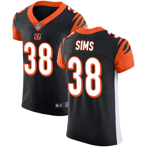Nike Bengals #38 LeShaun Sims Black Team Color Men's Stitched NFL Vapor Untouchable Elite Jersey