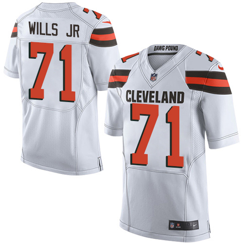 Nike Browns #71 Jedrick Wills JR White Men's Stitched NFL New Elite Jersey