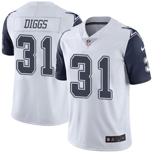 Nike Cowboys #31 Trevon Diggs White Men's Stitched NFL Limited Rush Jersey
