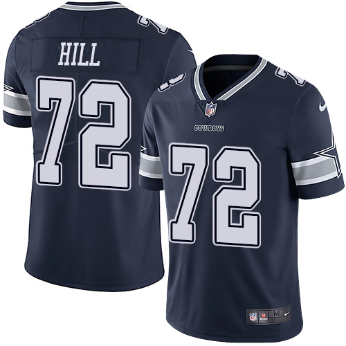 Nike Cowboys #72 Trysten Hill Navy Blue Team Color Men's Stitched NFL Vapor Untouchable Limited Jersey