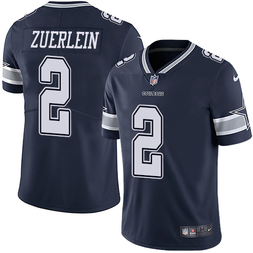 Nike Cowboys #2 Greg Zuerlein Navy Blue Team Color Men's Stitched NFL Vapor Untouchable Limited Jersey
