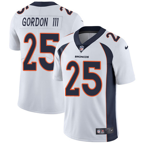 Nike Broncos #25 Melvin Gordon III White Men's Stitched NFL Vapor Untouchable Limited Jersey