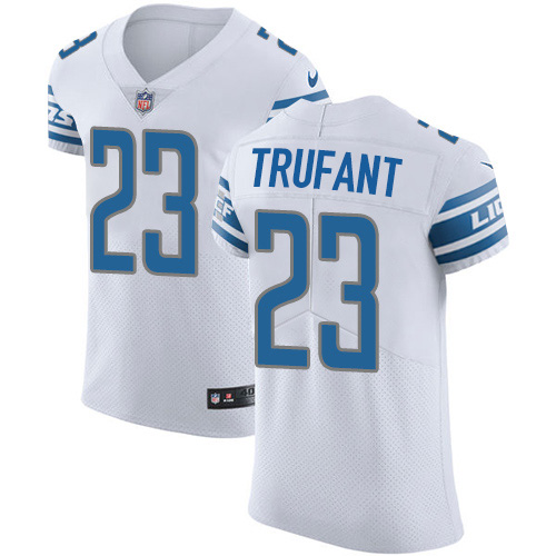 Nike Lions #23 Desmond Trufant White Men's Stitched NFL New Elite Jersey