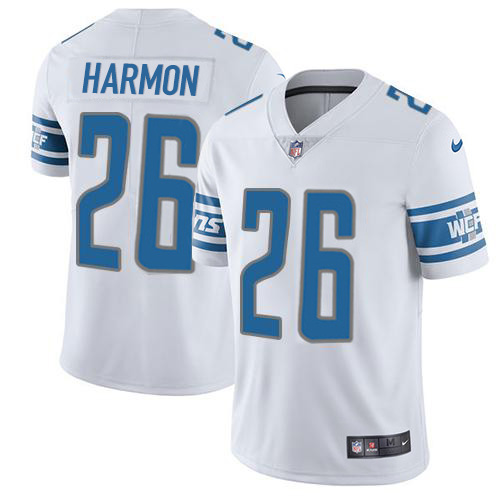 Nike Lions #26 Duron Harmon White Men's Stitched NFL Vapor Untouchable Limited Jersey