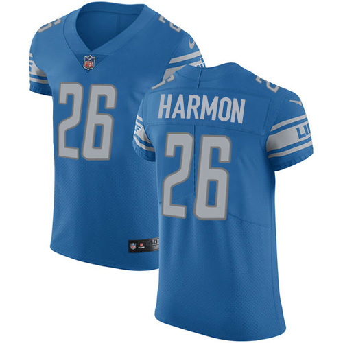 Nike Lions #26 Duron Harmon Blue Team Color Men's Stitched NFL Vapor Untouchable Elite Jersey