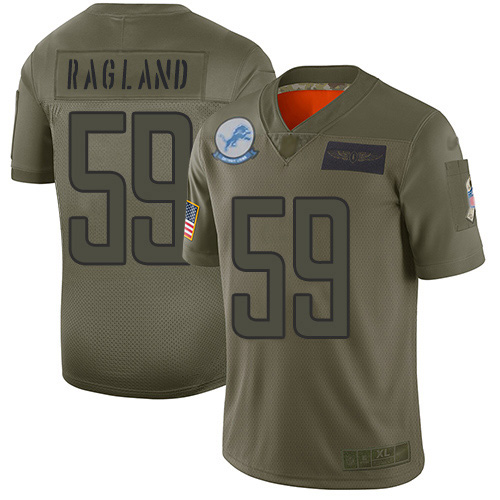 Nike Lions #59 Reggie Ragland Camo Men's Stitched NFL Limited 2019 Salute To Service Jersey