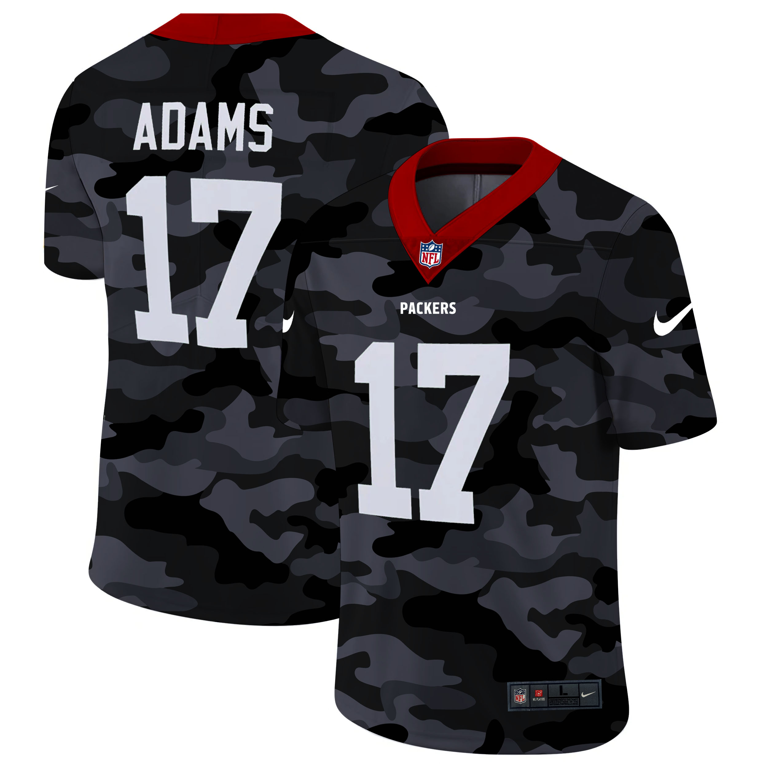 Green Bay Packers #17 Davante Adams Men's Nike 2020 Black CAMO Vapor Untouchable Limited Stitched NFL Jersey