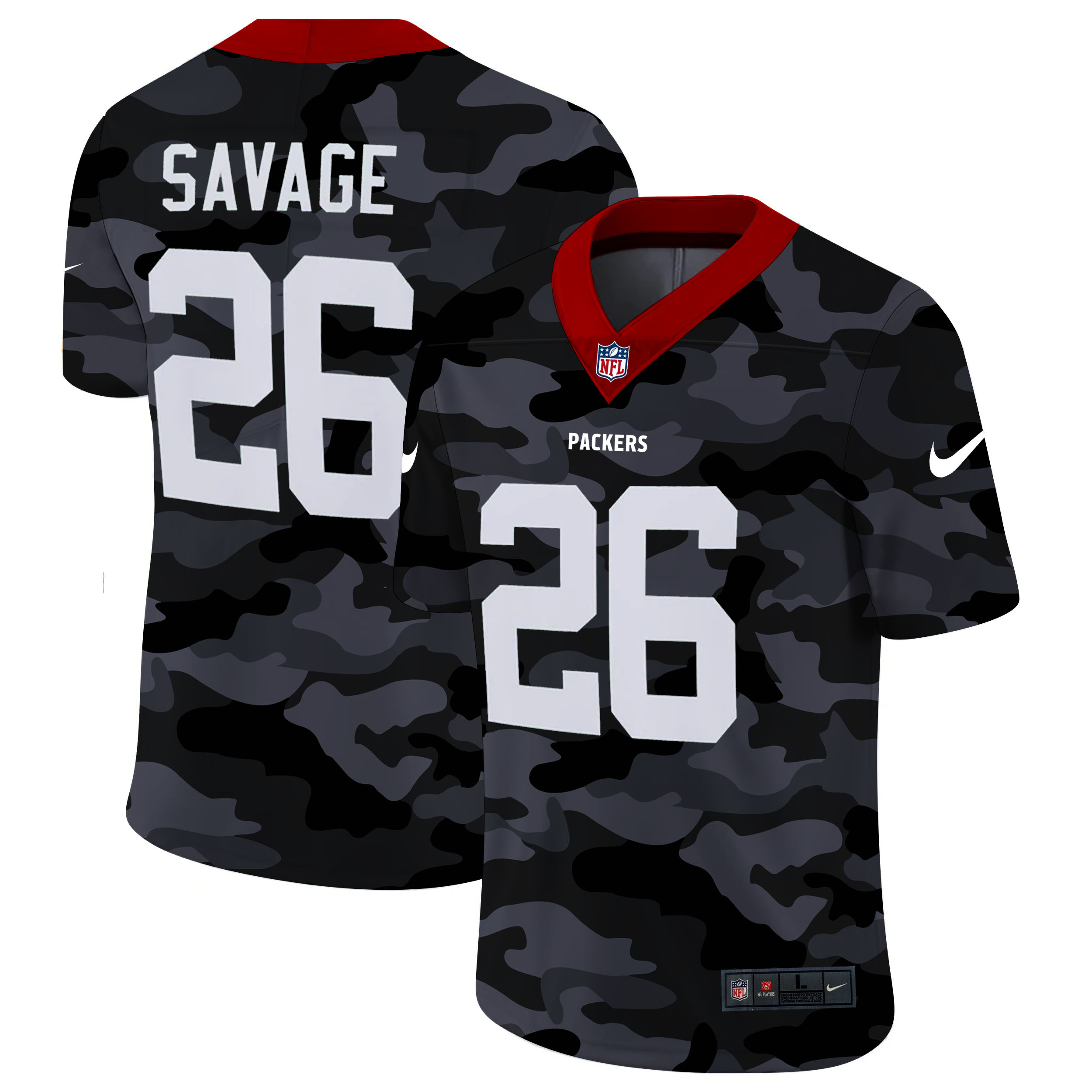 Green Bay Packers #26 Darnell Savage Jr. Men's Nike 2020 Black CAMO Vapor Untouchable Limited Stitched NFL Jersey