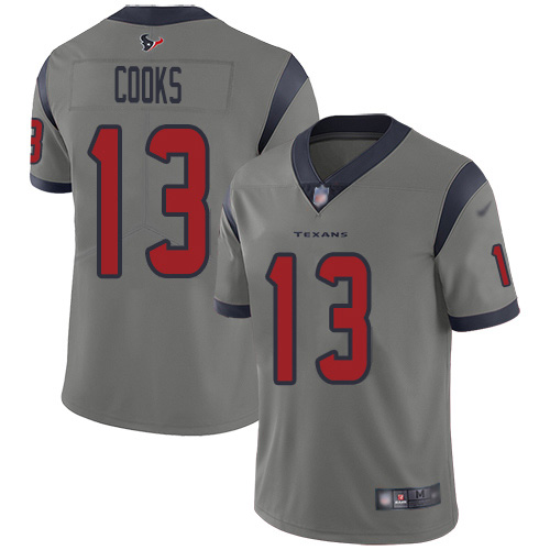 Nike Texans #13 Brandin Cooks Gray Men's Stitched NFL Limited Inverted Legend Jersey
