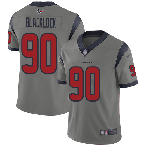 Nike Texans #90 Ross Blacklock Gray Men's Stitched NFL Limited Inverted Legend Jersey