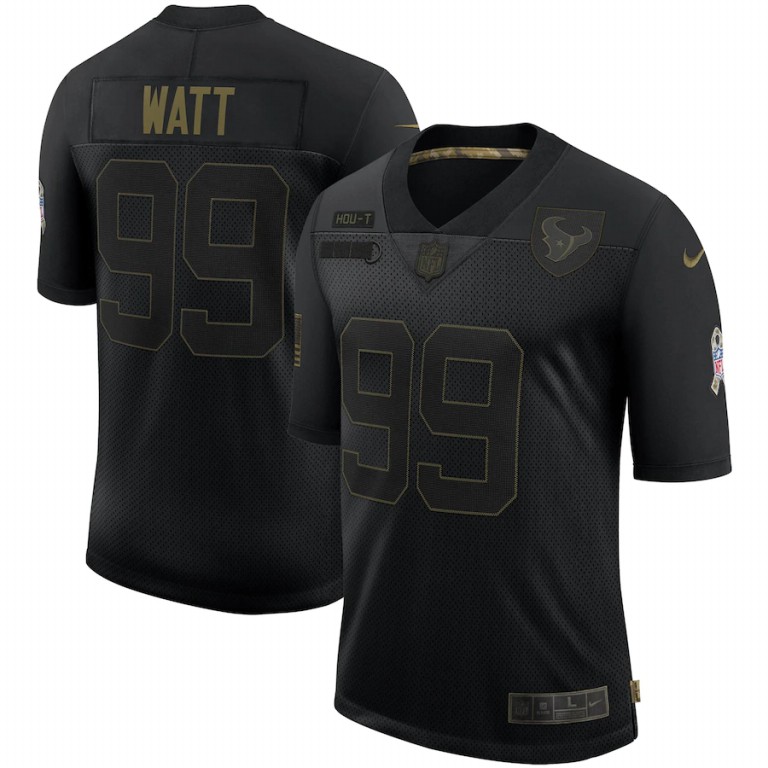 Houston Texans #99 J.J. Watt Nike 2020 Salute To Service Limited Jersey Black