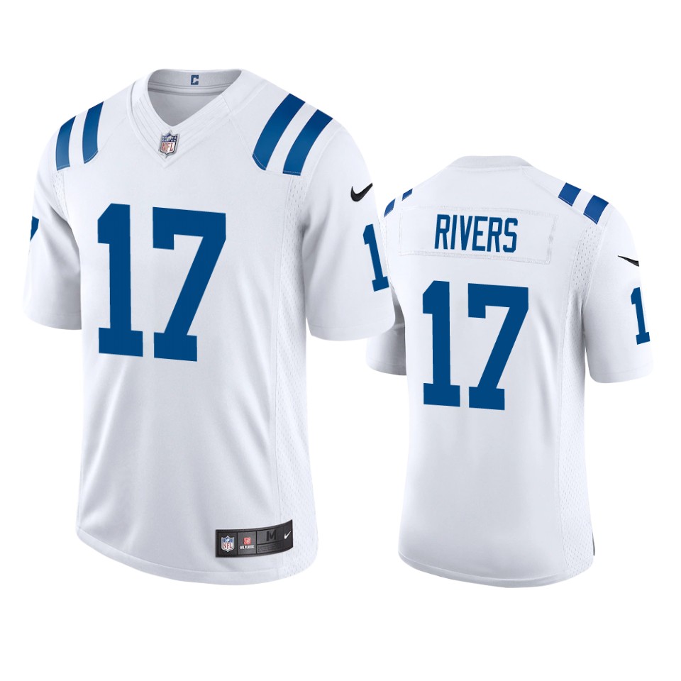 Indianapolis Colts #17 Philip Rivers Men's Nike White 2020 Vapor Limited Jersey