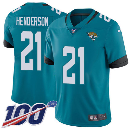 Nike Jaguars #21 C.J. Henderson Teal Green Alternate Men's Stitched NFL 100th Season Vapor Untouchable Limited Jersey