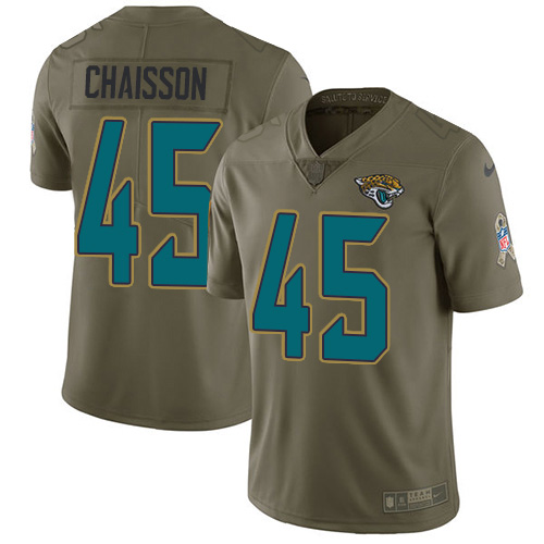Nike Jaguars #45 K'Lavon Chaisson Olive Men's Stitched NFL Limited 2017 Salute To Service Jersey