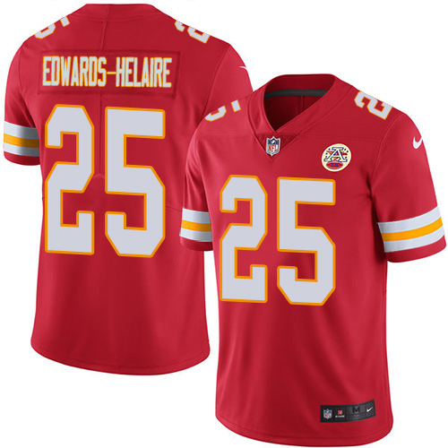 Nike Chiefs #25 Clyde Edwards-Helaire Red Team Color Men's Stitched NFL Vapor Untouchable Limited Jersey