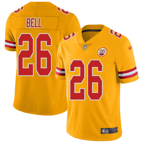 Nike Chiefs #26 Le'Veon Bell Gold Men's Stitched NFL Limited Inverted Legend Jersey