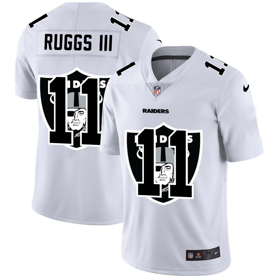 Las Vegas Raiders #11 Henry Ruggs III White Men's Nike Team Logo Dual Overlap Limited NFL Jersey