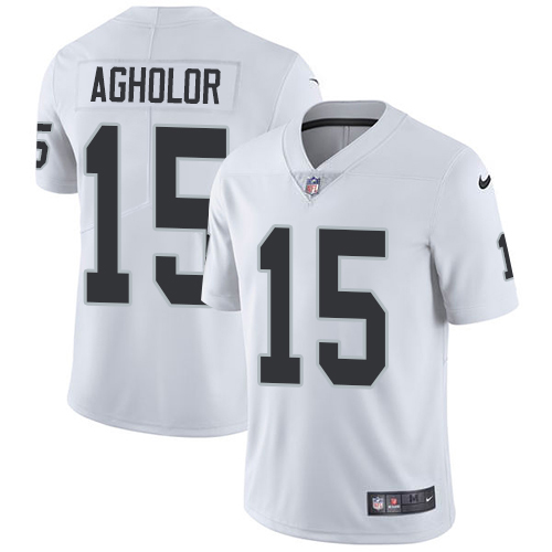 Nike Raiders #15 Nelson Agholor White Men's Stitched NFL Vapor Untouchable Limited Jersey