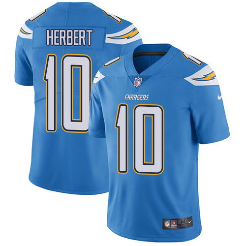 Nike Chargers #10 Justin Herbert Electric Blue Alternate Men's Stitched NFL Vapor Untouchable Limited Jersey