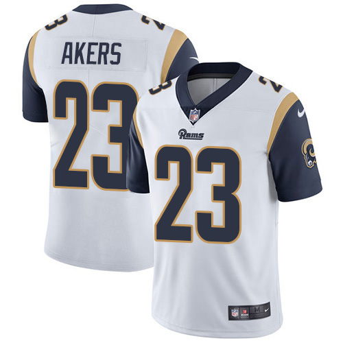 Nike Rams #23 Cam Akers White Men's Stitched NFL Vapor Untouchable Limited Jersey