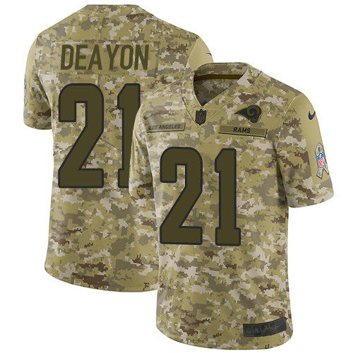 Nike Rams #21 Donte Deayon Camo Men's Stitched NFL Limited 2018 Salute To Service Jersey