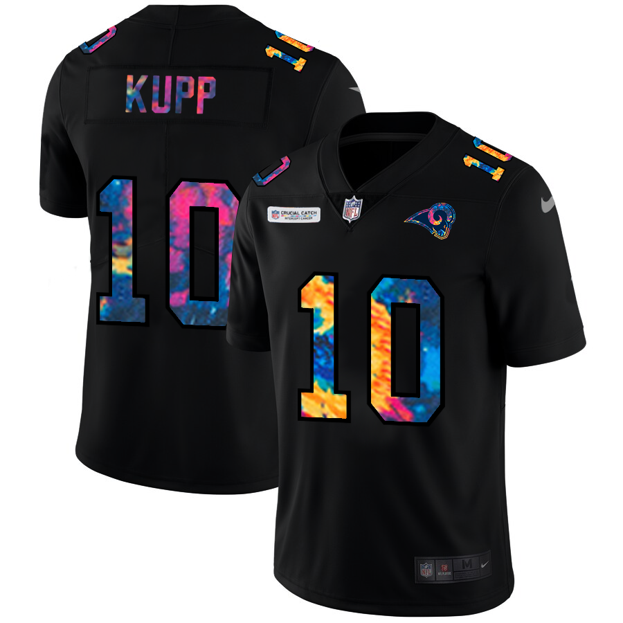 Los Angeles Rams #10 Cooper Kupp Men's Nike Multi-Color Black 2020 NFL Crucial Catch Vapor Untouchable Limited Jersey