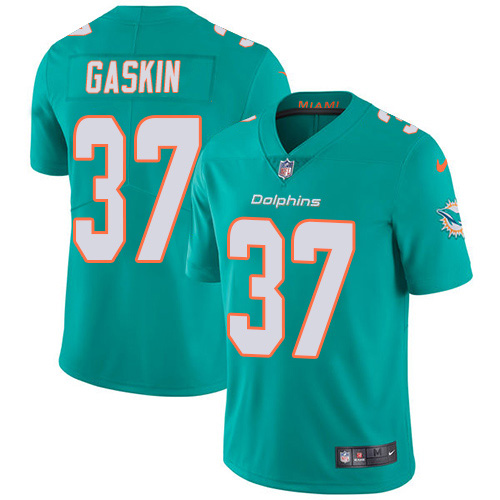 Nike Dolphins #37 Myles Gaskin Aqua Green Team Color Men's Stitched NFL Vapor Untouchable Limited Jersey