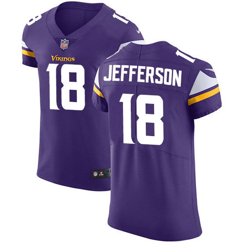 Nike Vikings #18 Justin Jefferson Purple Team Color Men's Stitched NFL Vapor Untouchable Elite Jersey