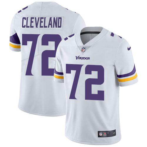 Nike Vikings #72 Ezra Cleveland White Men's Stitched NFL Vapor Untouchable Limited Jersey