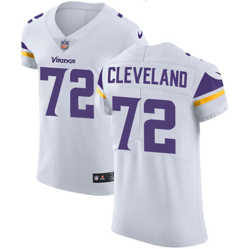Nike Vikings #72 Ezra Cleveland White Men's Stitched NFL New Elite Jersey