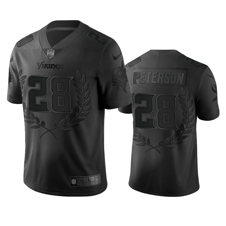 Minnesota Vikings #28 Adrian Peterson Men's Nike Black NFL MVP Limited Edition Jersey