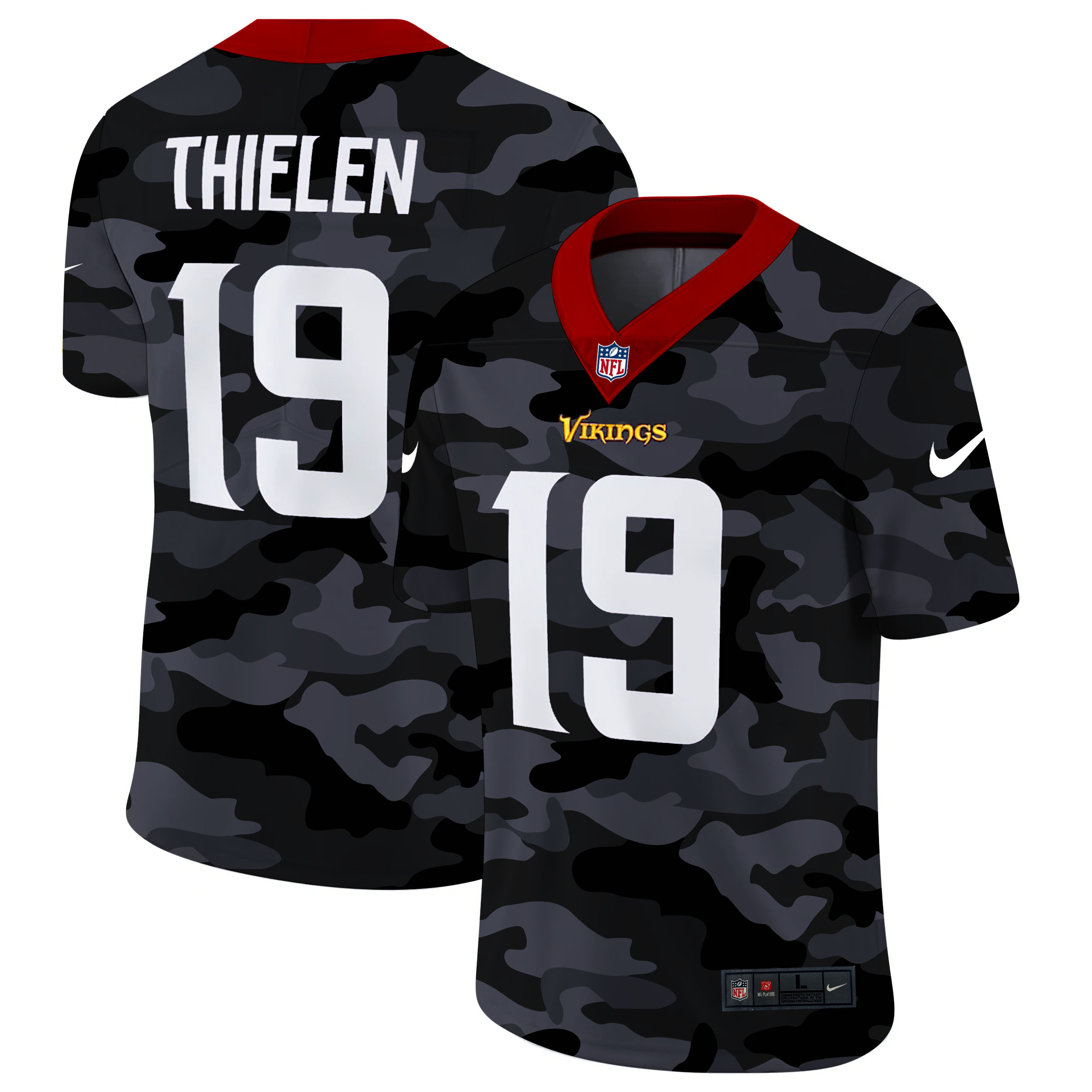 Minnesota Vikings #19 Adam Thielen Men's Nike 2020 Black CAMO Vapor Untouchable Limited Stitched NFL Jersey