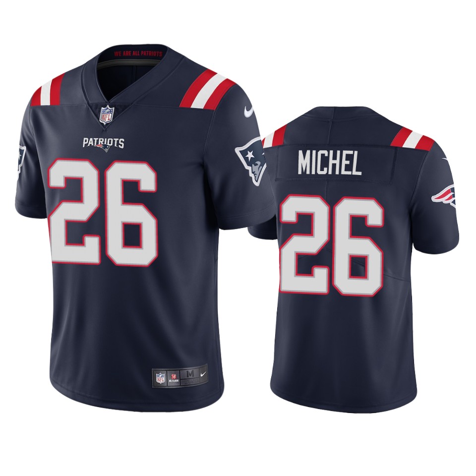 New England Patriots #26 Sony Michel Men's Nike Navy 2020 Vapor Limited Jersey