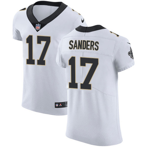 Nike Saints #17 Emmanuel Sanders White Men's Stitched NFL New Elite Jersey