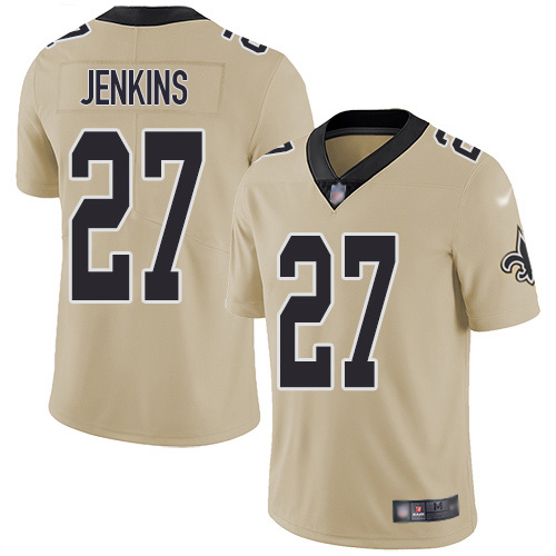 Nike Saints #27 Malcolm Jenkins Gold Men's Stitched NFL Limited Inverted Legend Jersey