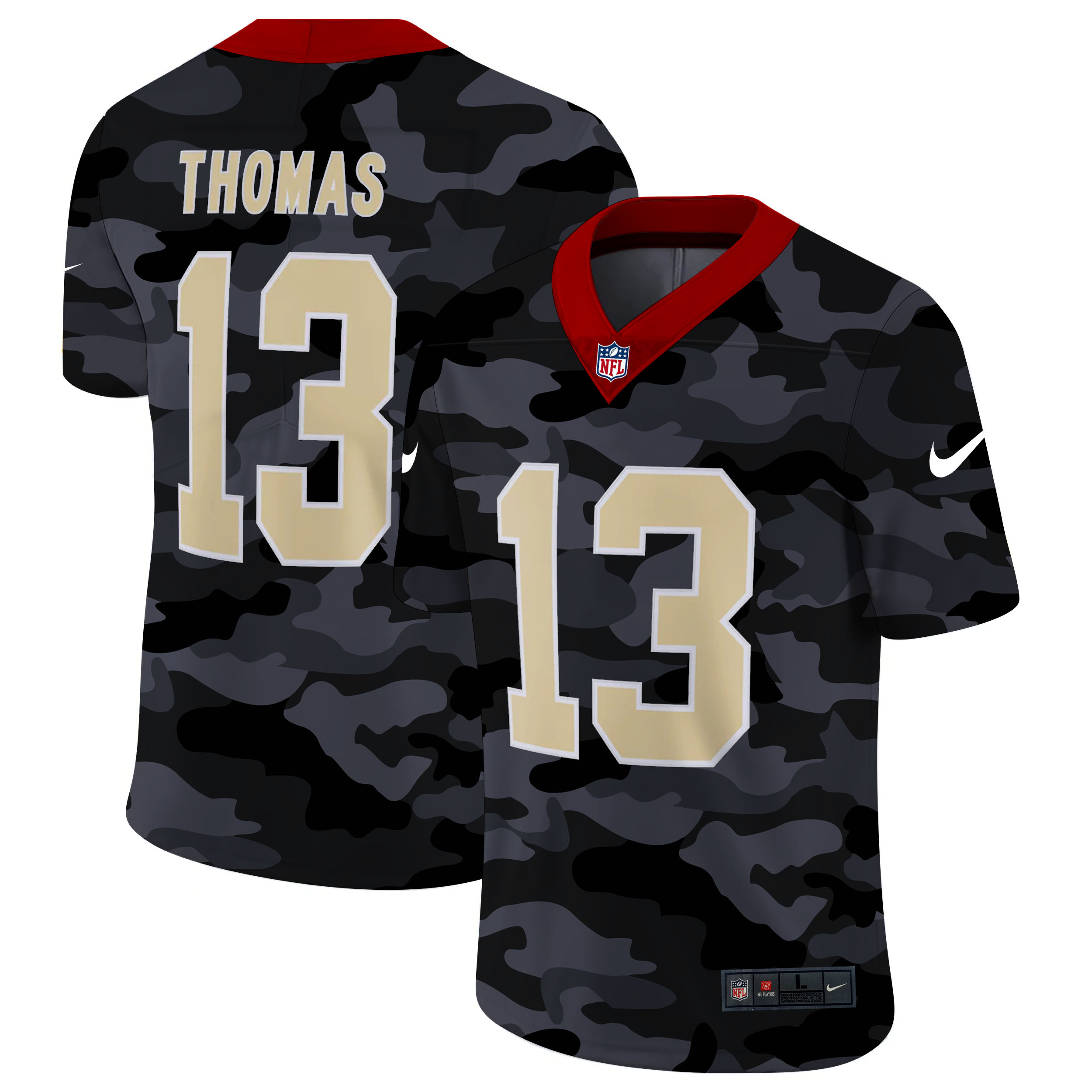 New Orleans Saints #13 Michael Thomas Men's Nike 2020 Black CAMO Vapor Untouchable Limited Stitched NFL Jersey