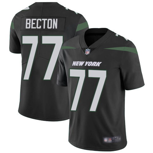 Nike Jets #77 Mekhi Becton Black Alternate Men's Stitched NFL Vapor Untouchable Limited Jersey