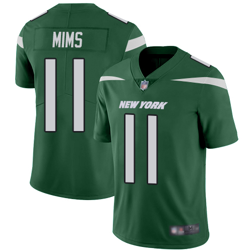 Nike Jets #11 Denzel Mim Green Team Color Men's Stitched NFL Vapor Untouchable Limited Jersey