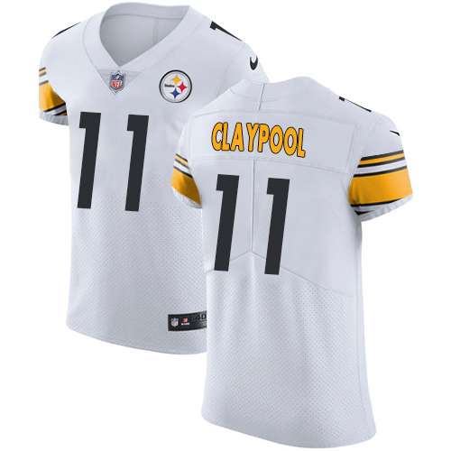 Nike Steelers #11 Chase Claypool White Men's Stitched NFL New Elite Jersey