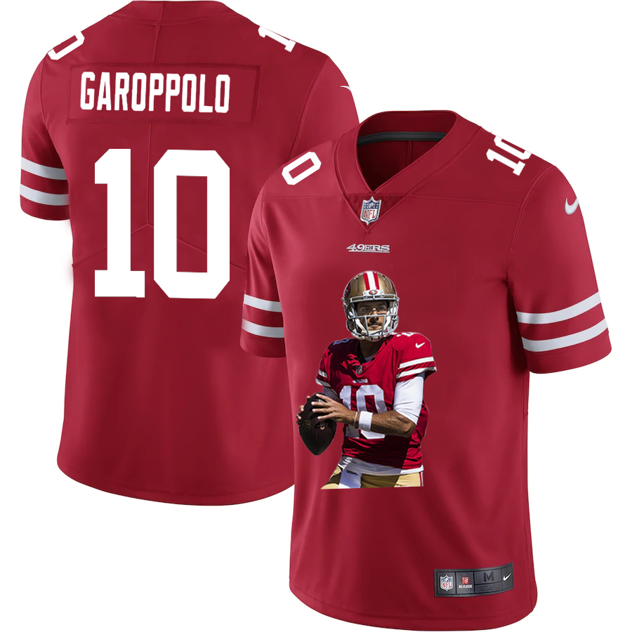 San Francisco 49ers #10 Jimmy Garoppolo Men's Nike Player Signature Moves Vapor Limited NFL Jersey Red