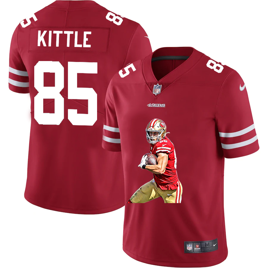 San Francisco 49ers #85 George Kittle Men's Nike Player Signature Moves Vapor Limited NFL Jersey Red