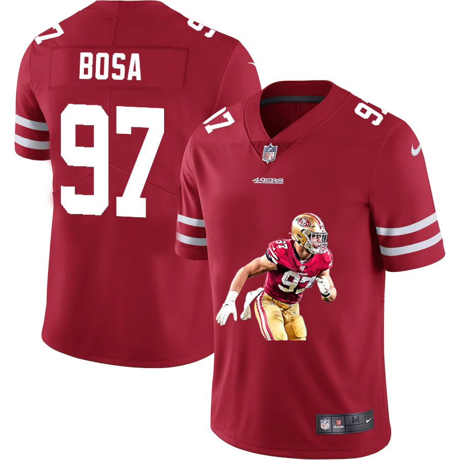 San Francisco 49ers #97 Nick Bosa Men's Nike Player Signature Moves Vapor Limited NFL Jersey Red