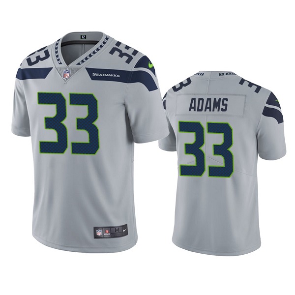Seattle Seahawks #33 Jamal Adams Alternate Men's Nike Grey Vapor Untouchable Limited Stitched NFL Jersey
