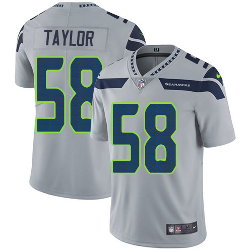 Nike Seahawks #58 Darrell Taylor Grey Alternate Men's Stitched NFL Vapor Untouchable Limited Jersey