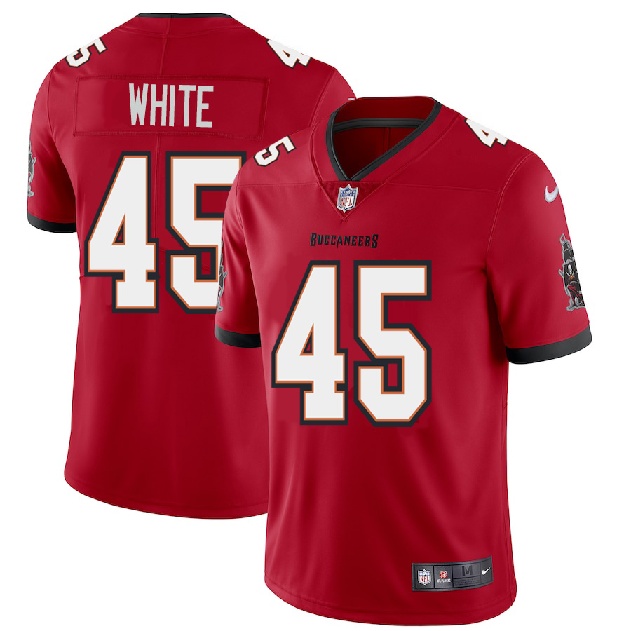 Tampa Bay Buccaneers #45 Devin White Men's Nike Red Vapor Limited Jersey