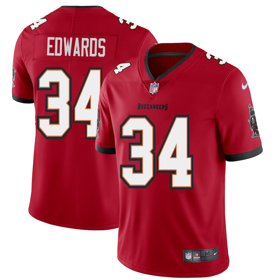 Tampa Bay Buccaneers #34 Mike Edwards Men's Nike Red Vapor Limited Jersey